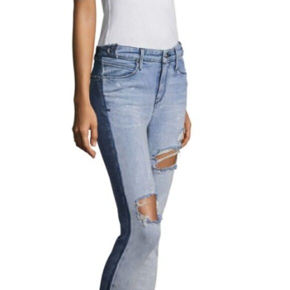 rta Gypsy Distressed Two Tone Skinny Jeans Size 29 - Picture 2 of 12